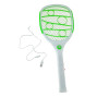 Paleta anti-insecte cu lanterna, Esperanza Insect Killer Swatter 3in1 Bluntman, 95596, alb cu verde