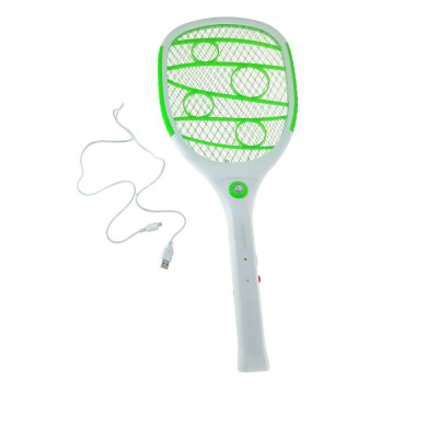 Paleta anti-insecte cu lanterna, Esperanza Insect Killer Swatter 3in1 Bluntman, 95596, alb cu verde foto