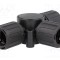 Conector T poliamidă negru HELLERMANNTYTON HelaGuard IP66 16mm -50&divide;135&deg;C