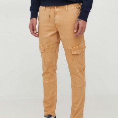 Pepe Jeans pantaloni Jared barbati, culoarea maro, cu fason cargo