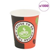 VidaXL Pahare de unică folosință pentru cafea 1000 buc. 240 ml (8 oz)