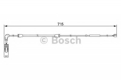 Senzor de avertizare,uzura placute de frana BMW X5 (E53) (2000 - 2006) BOSCH 1 987 474 946 foto