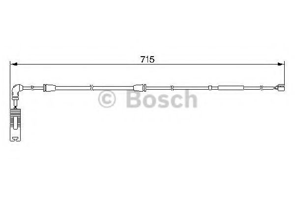 Senzor de avertizare,uzura placute de frana BMW X5 (E53) (2000 - 2006) BOSCH 1 987 474 946