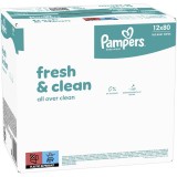 Cumpara ieftin Servetele umede Pampers Fresh Clean, 12 pachete x 80 servetele, 960 bucati