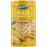 Vafe Ecologice din Porumb Expandat fara Sare fara Gluten Dennree 110 gr