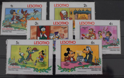 TS23/11 Timbre Serie Lesotho - Disney animatie foto
