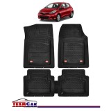 Covorase Auto TeamCar&reg; Tip Tavita Compatibile Toyota Yaris Generatia III (2011&ndash;2020) Negru Material Rezistent, Cauciuc