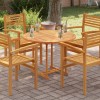 VidaXL Blat de masă rotund, 90 cm, lemn masiv de tec, 2,5 cm