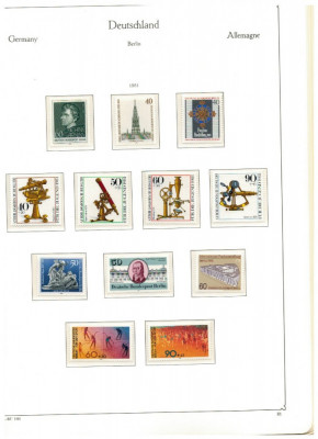 Album cu o colectie timbre neuzate Berlin 1971-1990 foto
