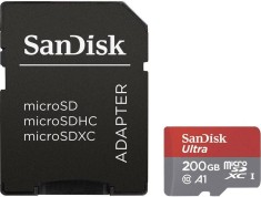 Card Sandisk Ultra microSDXC 200GB 100MB Clasa 10 UHS-I + Adaptor foto