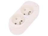 Conector Alimentare AC Mamă Spliter Alb 250V 16A