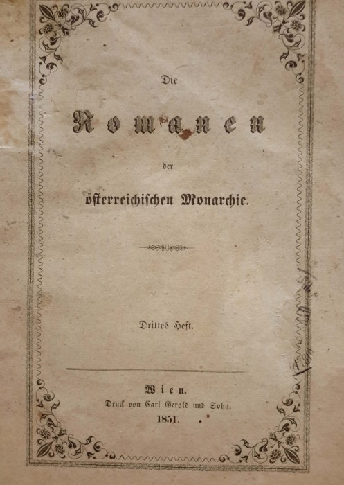 Laurian, DIE ROMANEN...Rom&acirc;nii din Monarhia austriacă, tomul III, Viena, 1851