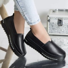 Pantofi casual ilda negru piele naturala, 39