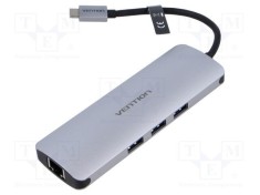 Hub USB VENTION USB 3.0 gri cu 9 porturi și Power Delivery
