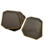 Set 4 platouri servire, Dreptunghi, Gri, 20.5x14.8x1.7 cm