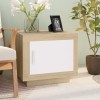 VidaXL Măsuță de cafea alb și stejar sonoma 51x50x45 cm lemn prelucrat 811804