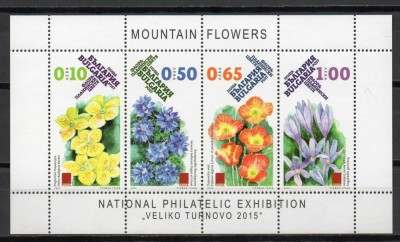 Bulgaria 2015 - Flora &amp;ndash; Flori de Munte, M/S MNH foto