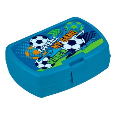 Caserolă Plastic, Model Fotbal, Albastru, Capacitate 420ml foto