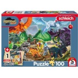Puzzle 100 piese, Bătălia pentru Super Cristal + cadou: figurina, Schimdt