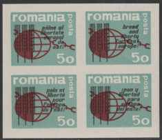 1963 Romania Exil - Impotriva Foametei bloc + colita, rezistenta anticomunista foto