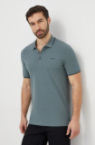 Cumpara ieftin HUGO tricou polo bărbați, culoarea verde, uni 50467344