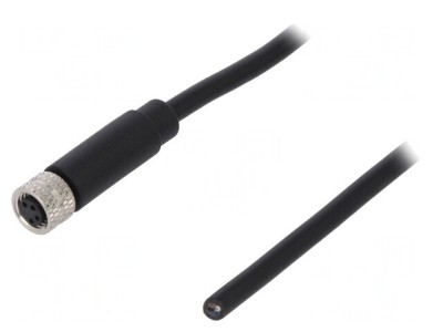 Conector M8 Mamă 4 PIN Drept cu Cablu Mufă 3A 30V foto