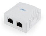 PRIZA RJ45 GEMBIRD Cat6. pt. FTP, 2 x RJ45, include kit montare, white, &quot;NCAC-2F6-01&quot;