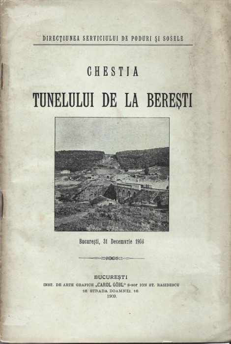 Carte tehnica - Chestia tunelului de la Beresti, 1909