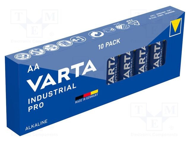 Baterie alcalină AA 1,5V nere&icirc;ncărcabilă VARTA MICROBATTERY, 10 buc.