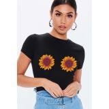 Tricou dama negru - Sunflower - 2XL