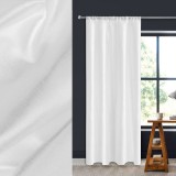 Perdea Decorativă, Faux Silk, Alb, 140x260cm, Oem
