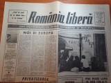 ziarul romania libera 7 august 1990-art.&quot;noi si europa&quot;