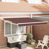 Cumpara ieftin Copertină retractabilă manual, maro, 300x250 cm