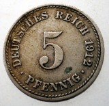 7.148 GERMANIA 5 PFENNIG 1912 A, Europa, Cupru-Nichel