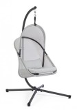 Cumpara ieftin Fotoliu suspendabil cu suport gri Sosspesa 125x103x194 cm