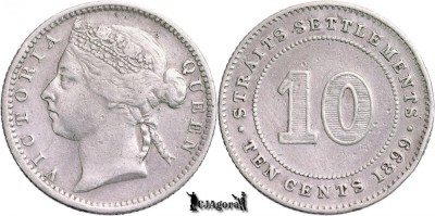 1899, 10 Cents - Victoria - Așezările Str&amp;acirc;mtorii | KM 11 foto