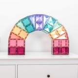 Magnetic Tiles Set constructie magnetic 120 piese Pastel creativitate