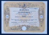 ,,Economul&rdquo; Cluj - Institut de Credit și Economii, Acțiune : 500 Lei 1931.