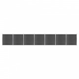 VidaXL Set de panouri de gard, negru, 1218x186 cm, WPC