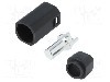 Conector alimentare DC, 500V, 1 pini, seria AS250, {{Dimensiune pin}}. AMASS - AS250M BLACK
