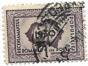 Recensamantul populatiei, 1930 - 1 L, obliterat foto