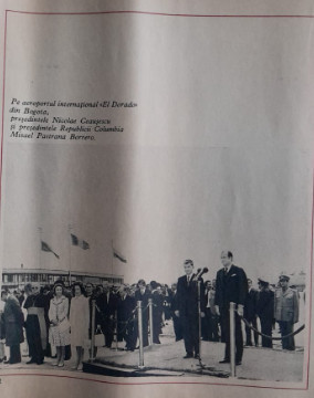 1974 Reclamă Ceausescu in Columbia cu Misael Borrero comunism, epoca aur 24 x 20 foto