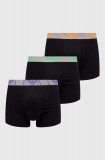 Emporio Armani Underwear boxeri 3-pack barbati, culoarea negru