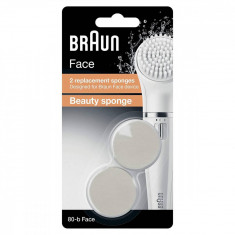 Rezerva bureti epilator Braun SE80-B Beauty Sponge 2 bucati Alb foto