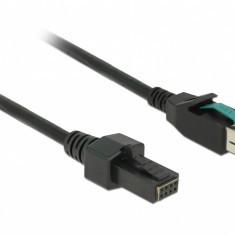 Cablu PoweredUSB 12 V la 2 x 4 pini T-T 3m pentru POS/terminale, Delock 85484