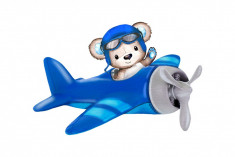 Sticker decorativ Ursulet Pilot, Albastru, 82 cm, 5637ST foto