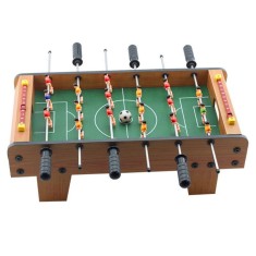 Joc Fotbal de masă cu teren eMazing, 18 jucători, 6 m&acirc;nere și panou de scor, din metal, lemn și ABS, 60.5 x 30.5 x 18.5 cm, potrivit pentru copii și a