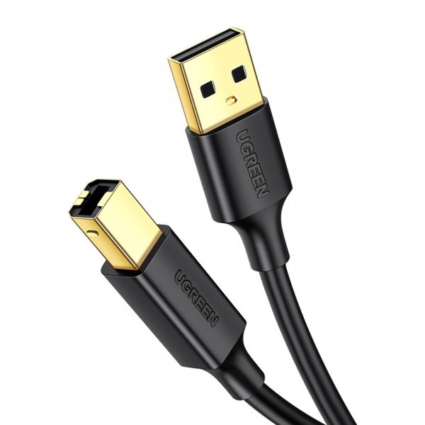 Cablu Imprimanta UGREEN US135, USB-A - USB-B, 1m, Negru