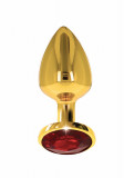 Plug anal gold cu piatra Jewel M, Lefrivole