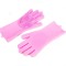 Manusi de silicon Timeless Tools, pentru spalat vase, curatare, Roz
